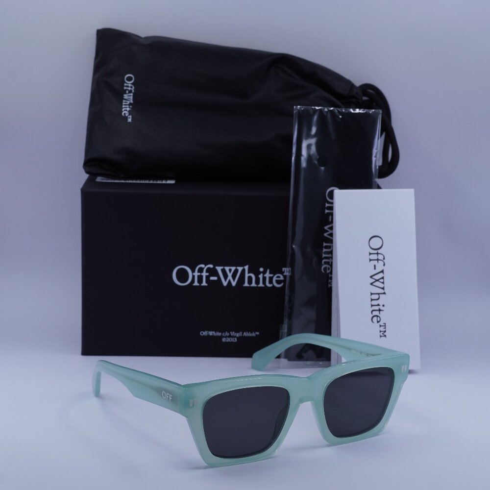 Off-White OERI13X VALDEZ 5307 Square Sunglasses – Sage/Dark Grey
